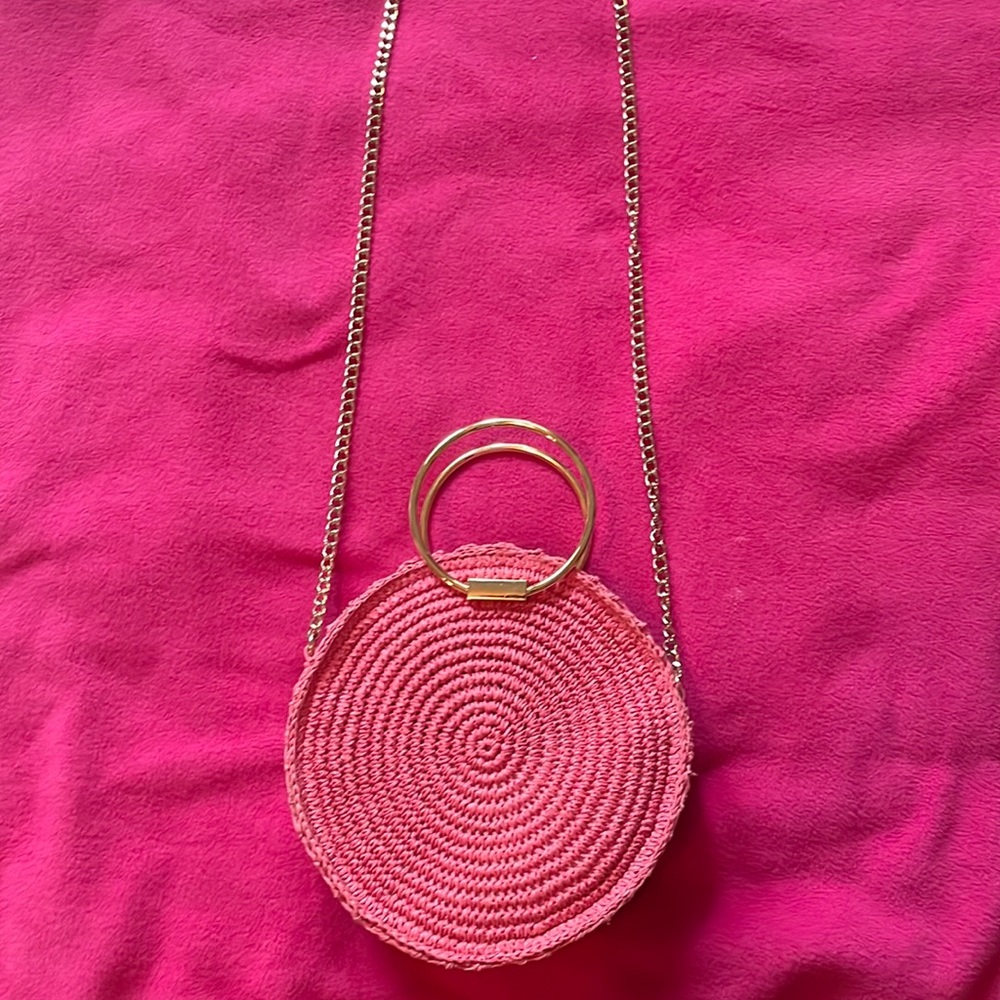 Boho chain purse pink